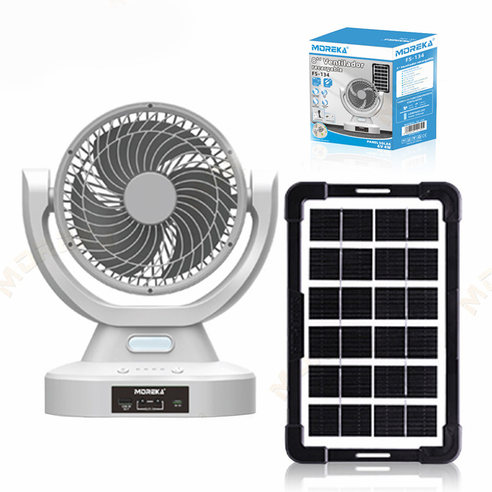 Ventilador Solar Recargable 8