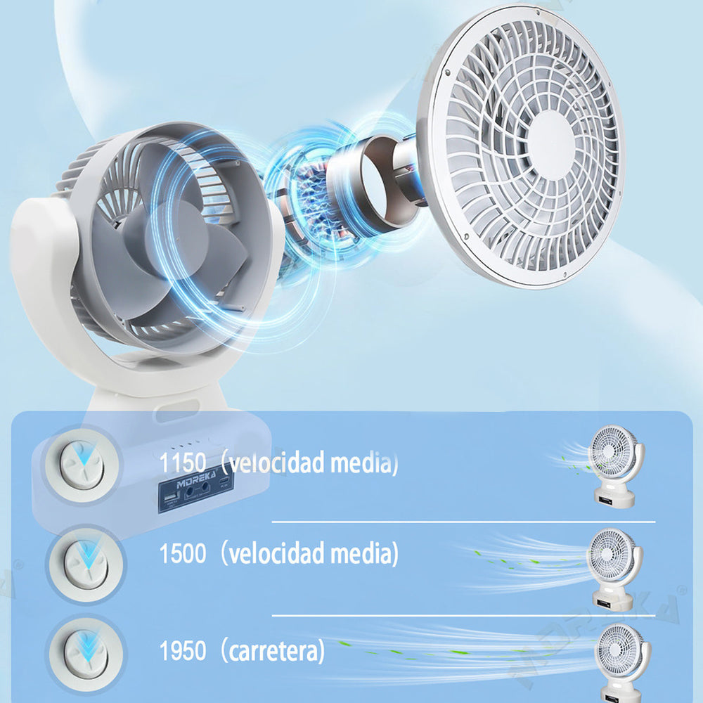 Ventilador Solar Recargable 8