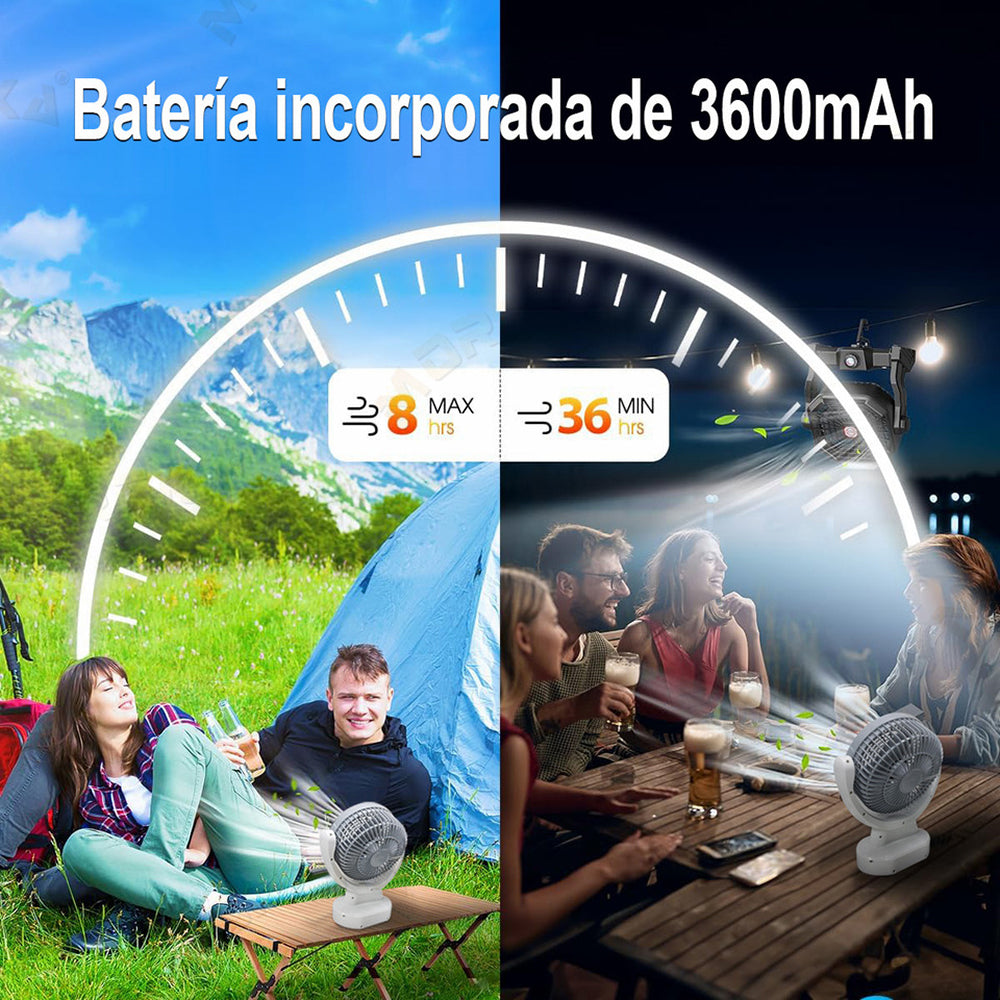 Ventilador Solar Recargable 8