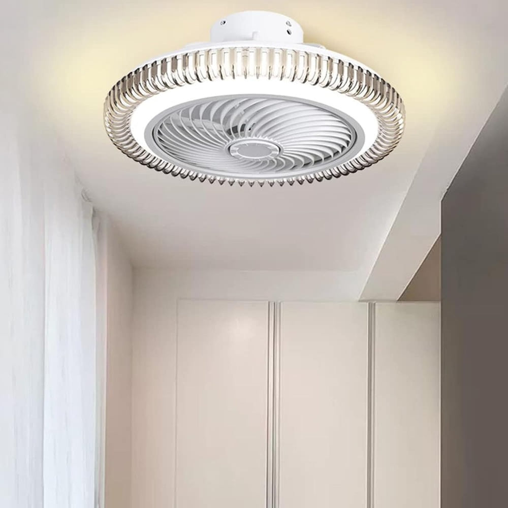 Ventilador De Techo Con Lámpara Led Foco 35w Silencioso FS-136