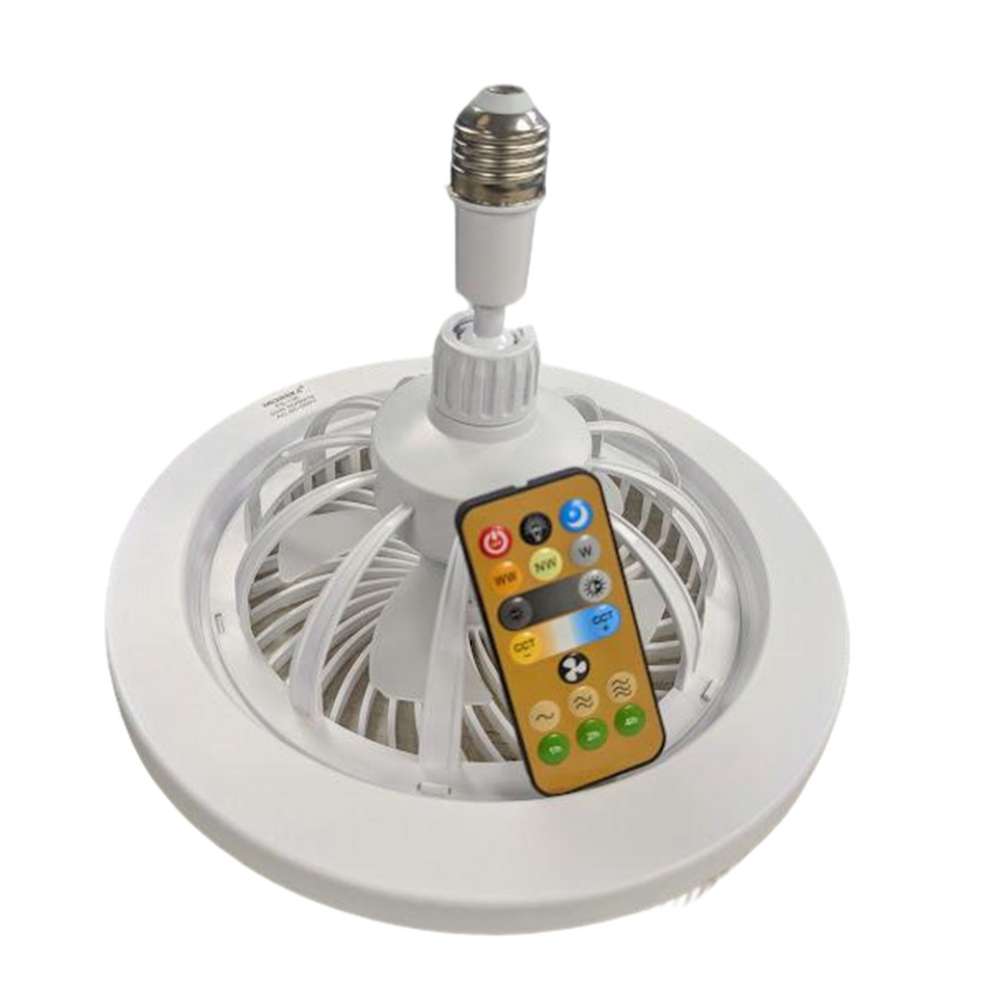 Ventilador De Techo Con Lámpara Led Foco 35w Silencioso FS-136