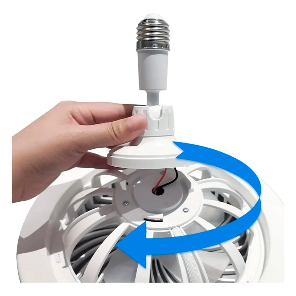 Ventilador De Techo Con Lámpara Led Foco 28w Silencioso FS-137