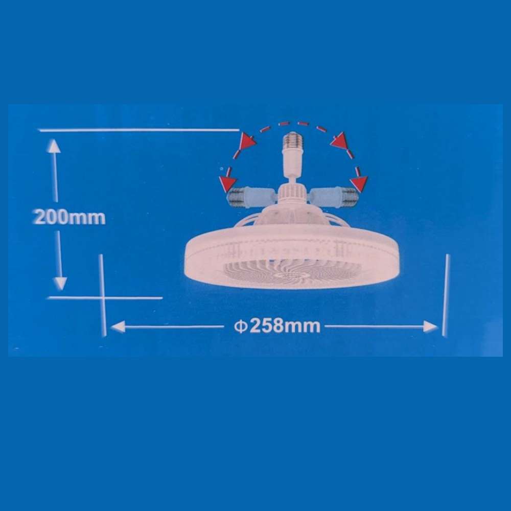 Ventilador De Techo Con Lámpara Led Foco 35w Silencioso FS-136