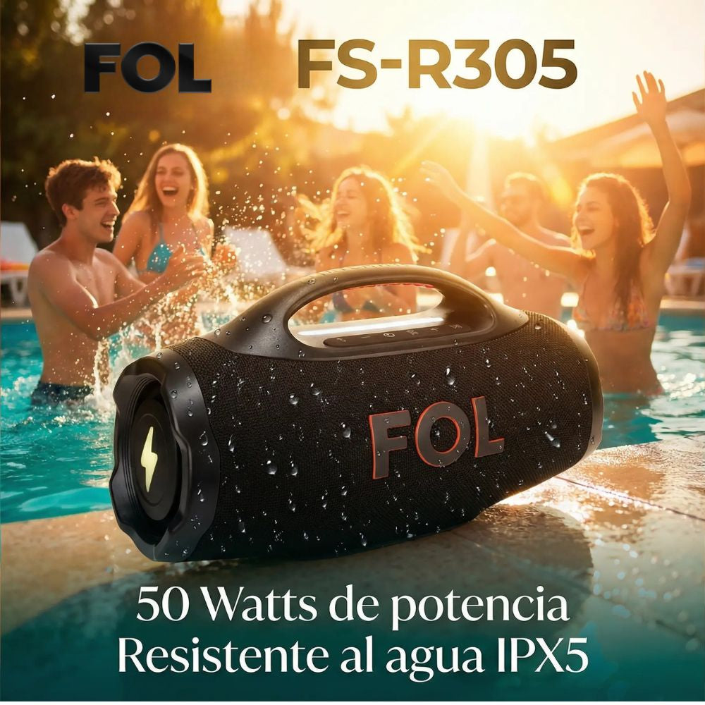 Bocina FOL FS-R305 50W 4000mAh 8hrs de bateria Bluetooth IPX5