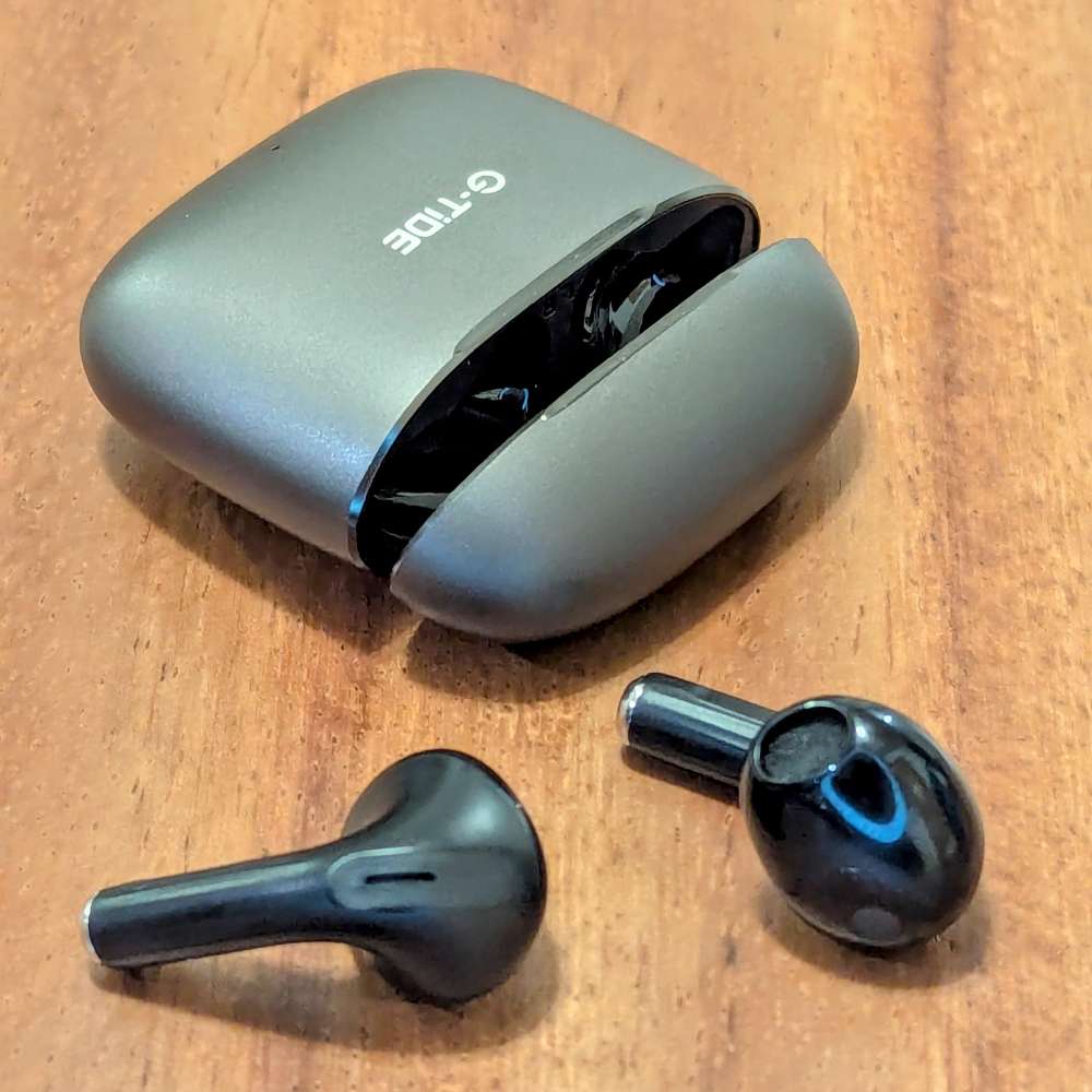 Audífonos Bluetooth Cancelación de Ruido aluminio 30mAh + estuche 300mAh IPX4 G-TIDE H11