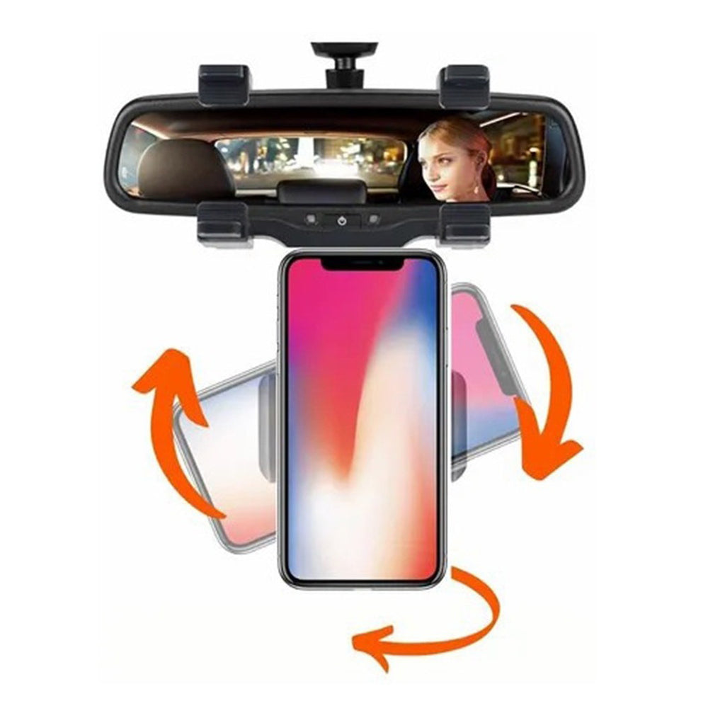 Soporte Porta Celular 360 Carro Auto Espejo Retrovisor  H2