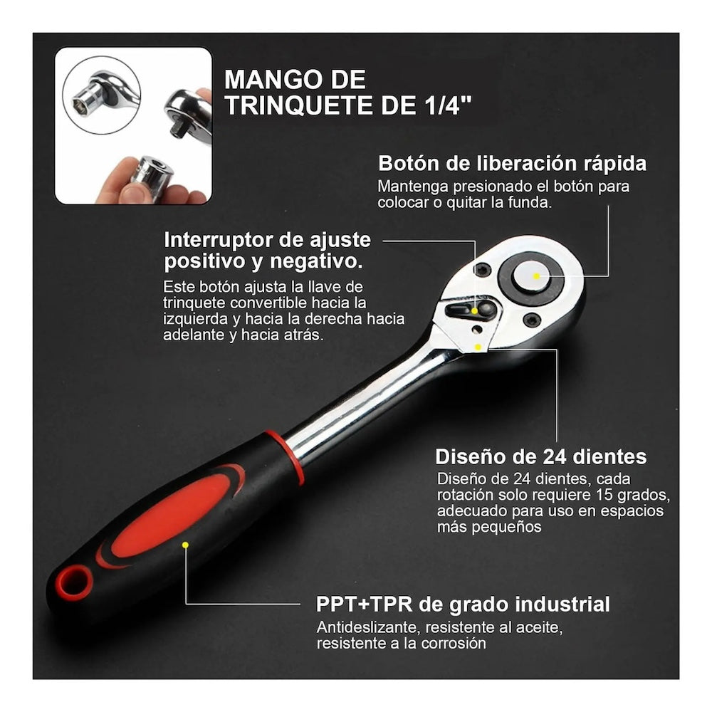Juego Herramientas 46 Piezas GJX2347 con Estuche