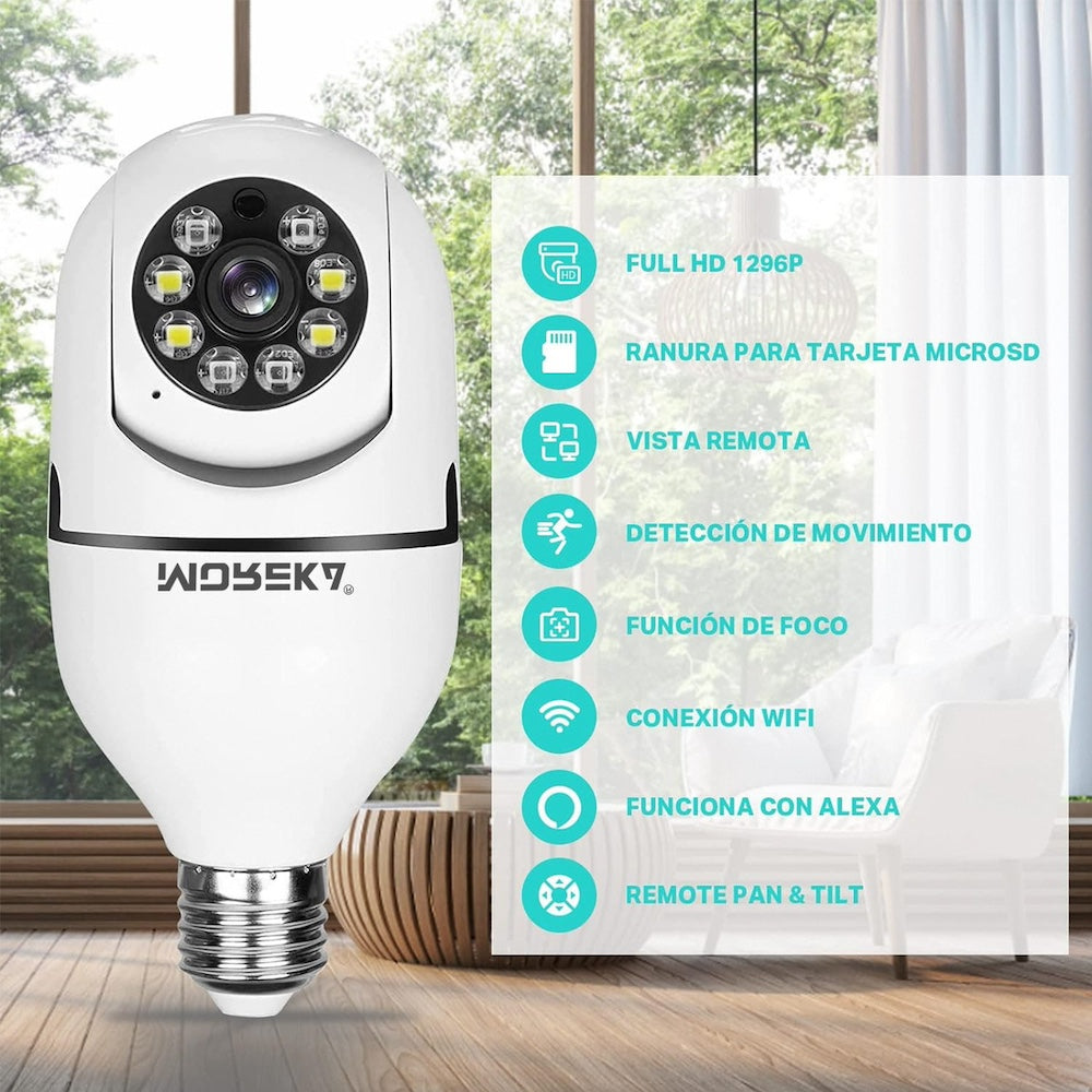 Mini Cámara WiFi 1080P HD - Vigilancia Interior Con Visión Nocturna, Detección De Movimiento Y ángulo De 170° - Ideal Para Casa, Oficina O Tienda