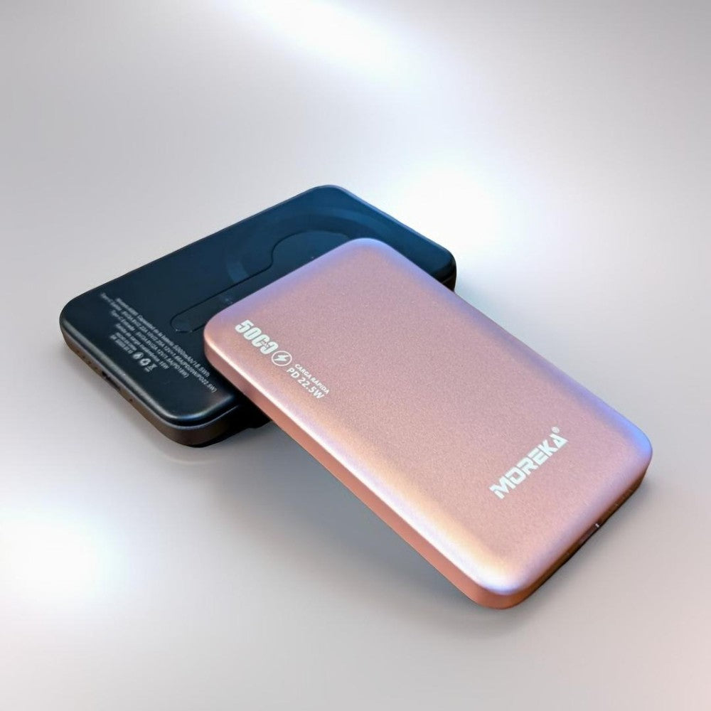 Power Bank Moreka K095 10000mAh 22.5W cables C USB Lightning y Micro USB