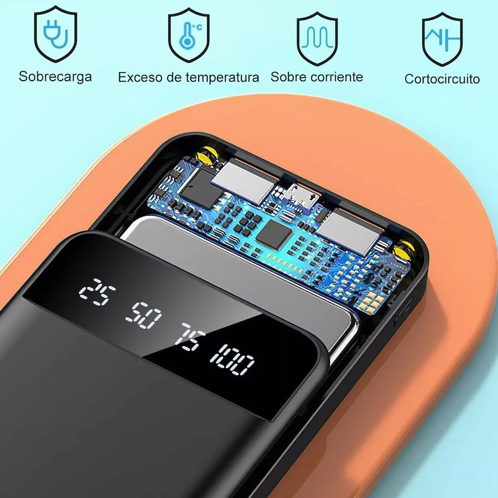 Powerbank Batería Portátil 10000mah K052 Salida C V8 IP K052