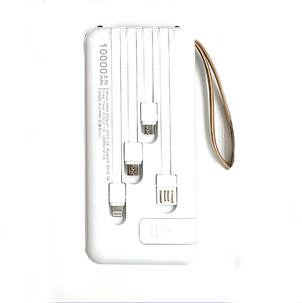 Powerbank Batería Portátil 10000mah K052 Salida C V8 IP K052