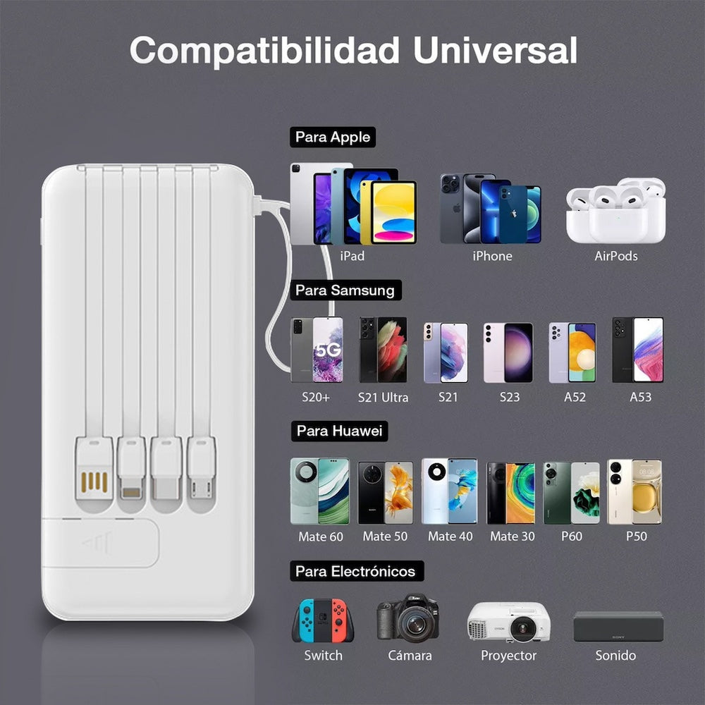 Power Bank Moreka K087 20000 mAh 74W 4 entredas 4 salidas