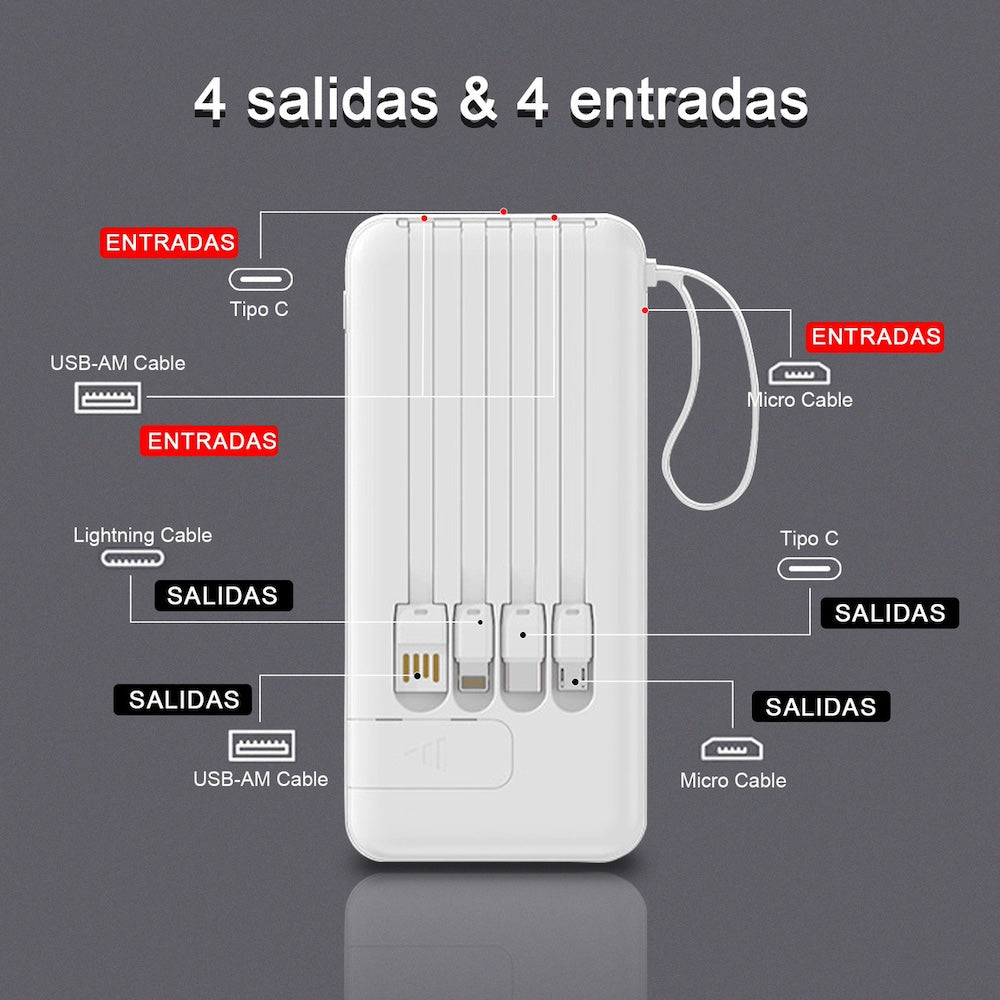 Power Bank Moreka K087 20000 mAh 74W 4 entredas 4 salidas