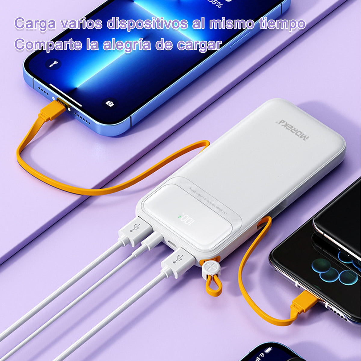 Power Bank Moreka K064 1000 mAh 37W 2 entredas 2 salidas
