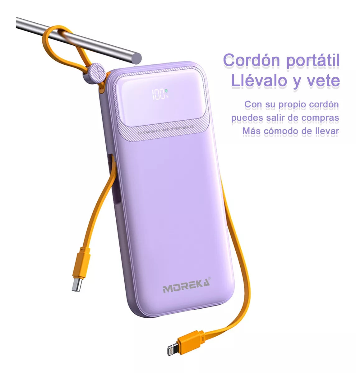Power Bank Moreka K064 1000 mAh 37W 2 entredas 2 salidas