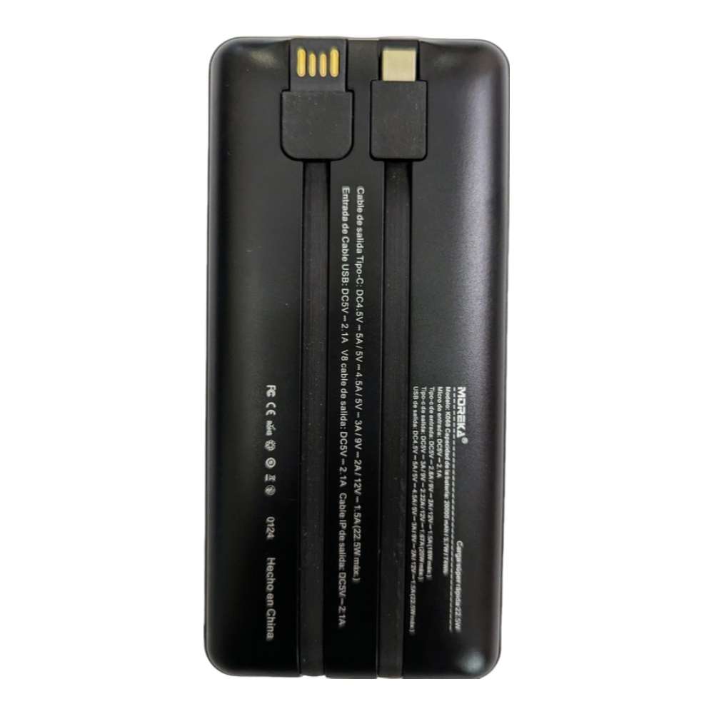 Powerbank Moreka K068 20000 mAh 22.5W Tipo C IP V8