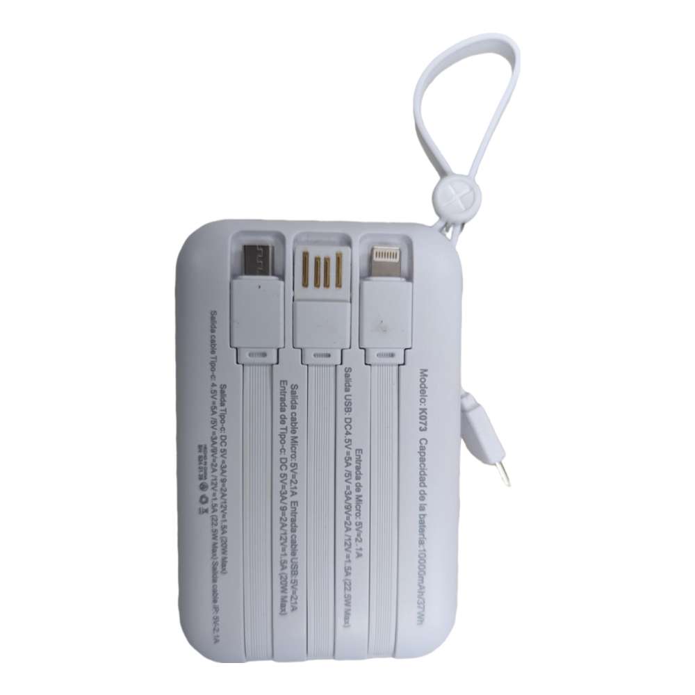 Power Bank Moreka K073 10000 mAh 37W 2 entredas 4 salidas