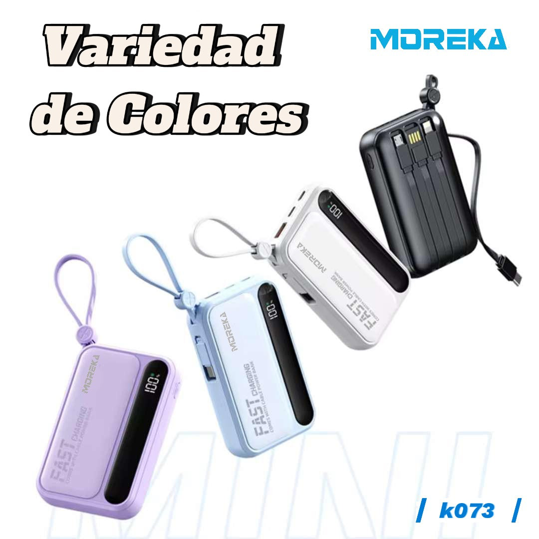 Power Bank Moreka K073 10000 mAh 37W 2 entredas 4 salidas