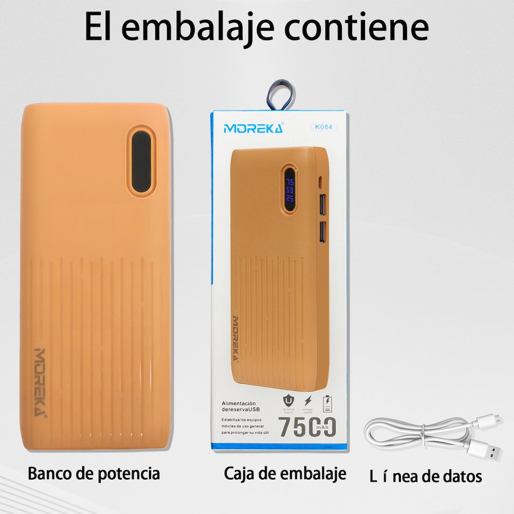 Power Bank Moreka K084 7500 mAh 2 USB, V8