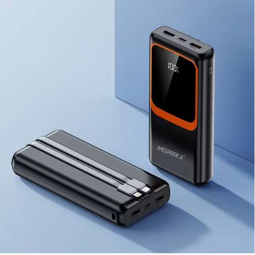 Power Bank Moreka K089 20000 mAh 74W cable tipo C y tipo IP