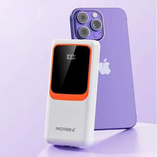Power Bank Moreka K089 20000 mAh 74W cable tipo C y tipo IP