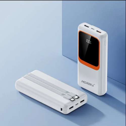 Power Bank Moreka K089 20000 mAh 74W cable tipo C y tipo IP