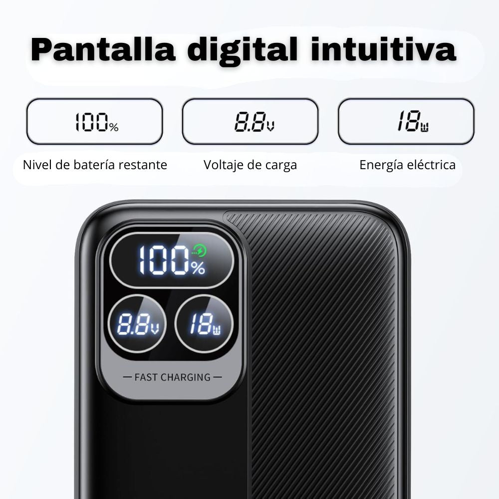 Power Bank Moreka K094 30000mAh 22.5W Cables C Lightning V8