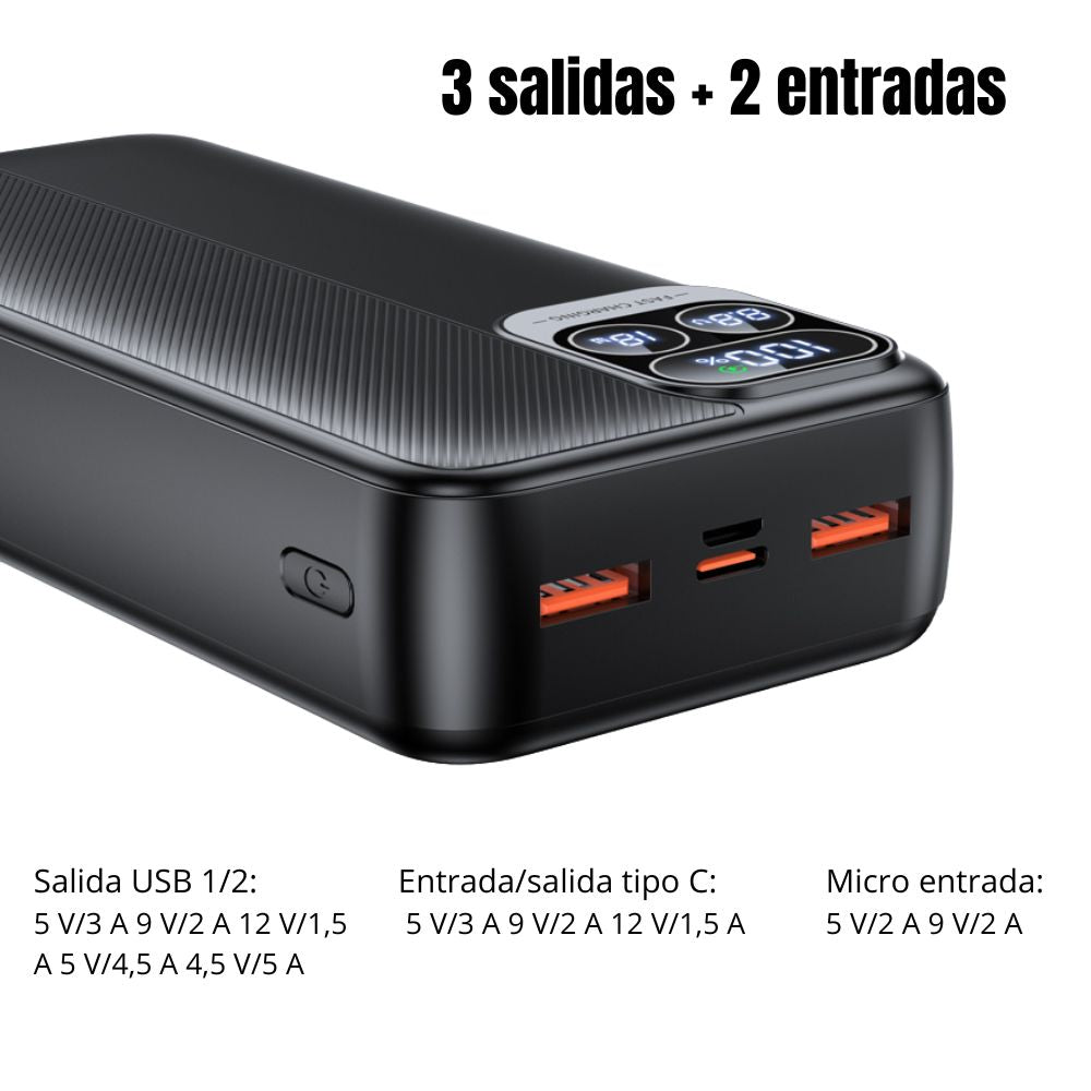 Power Bank Moreka K094 30000mAh 22.5W Cables C Lightning V8