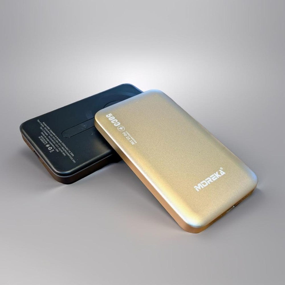Power Bank Moreka K095 10000mAh 22.5W cables C USB Lightning y Micro USB
