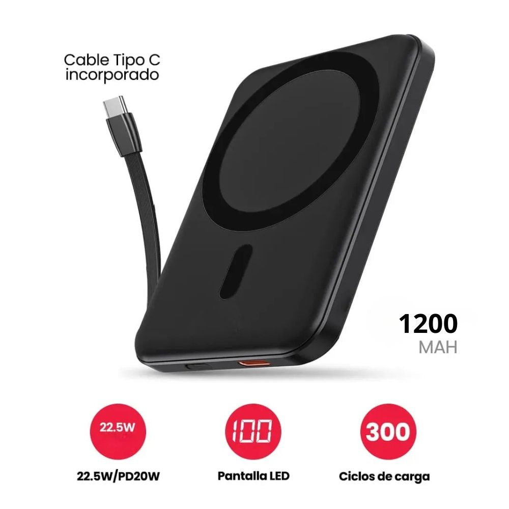 Power Bank Magsafe Moreka K099 12000mAh 22.5W, Magsafe 15w