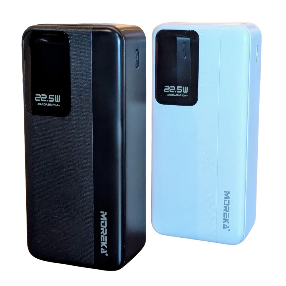 Power Bank Moreka K105 30000mAh 22.5W Cables C Lightning
