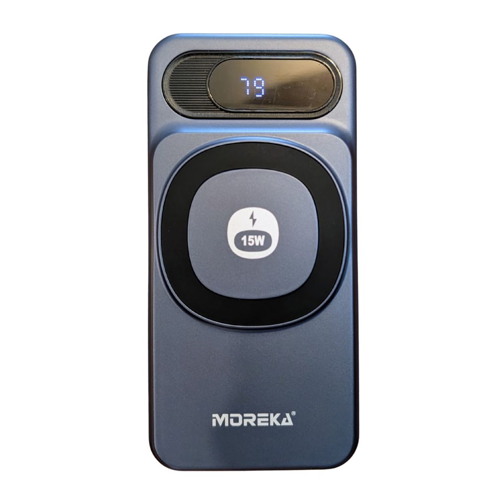 Power Bank Moreka K106 10000mAh 37Wh 15W magnética 22.5w máxima incluye cables