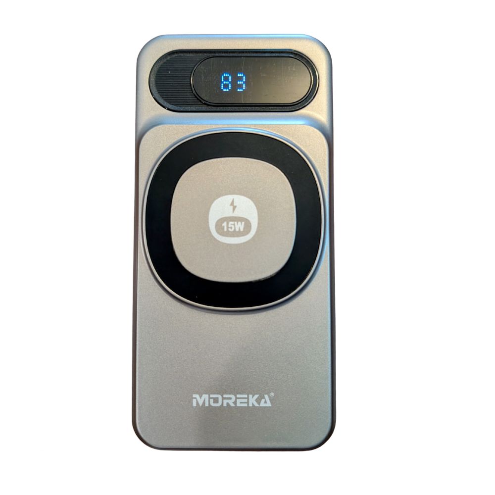 Power Bank Moreka K106 10000mAh 37Wh 15W magnética 22.5w máxima incluye cables