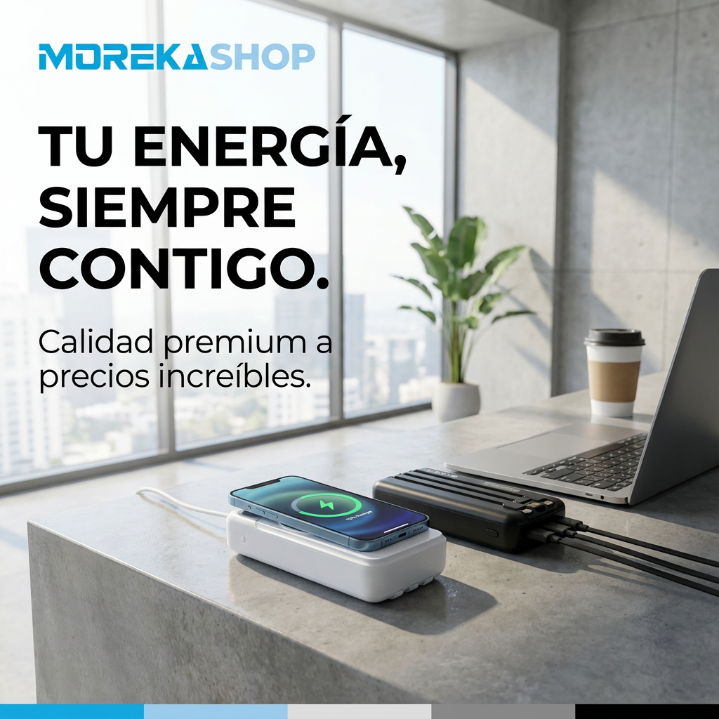 Power Bank Moreka K107 20000mAh 22.5W Magsafe  15w Cables C Lightning