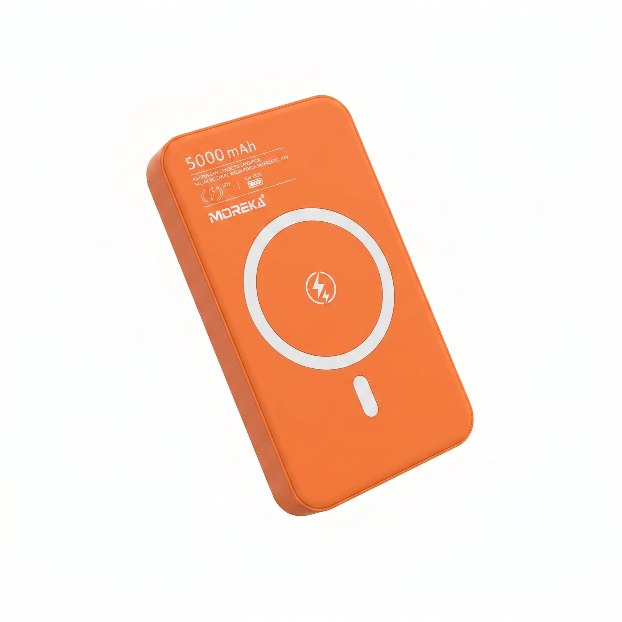 Power Bank Moreka K108 Magnético 5000mAh con Carga Rápida PD 20W e Inalámbrica 15W Cargador Portátil Compatible con MagSafe Mini Batería Externa para Viaje en Avión