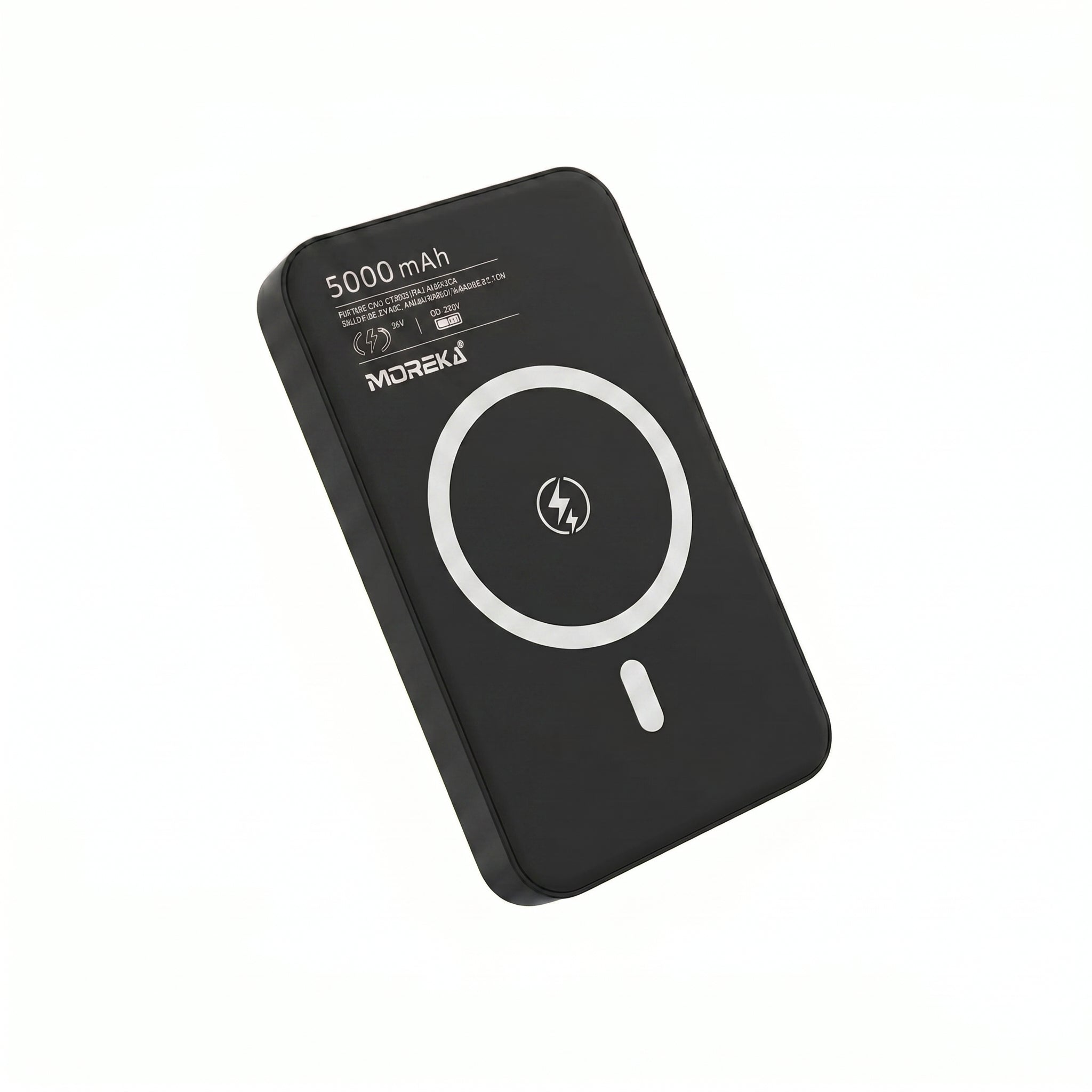Power Bank Moreka K108 Magnético 5000mAh con Carga Rápida PD 20W e Inalámbrica 15W Cargador Portátil Compatible con MagSafe Mini Batería Externa para Viaje en Avión