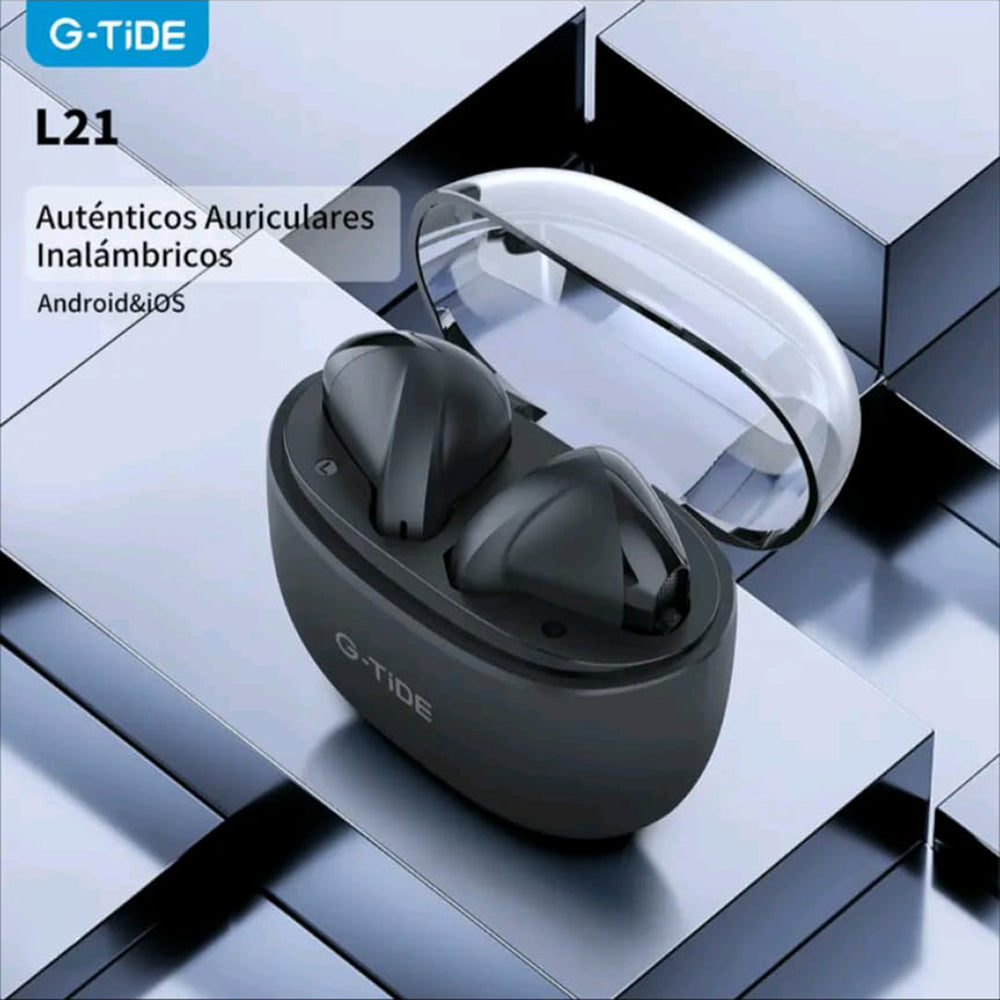 Audífonos Bluetooth Cancelación de Ruido Sport 25mAh + estuche 300mAh IPX4 G-TIDE L21