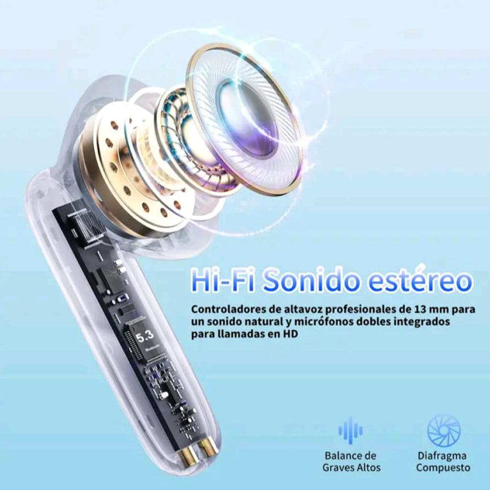 Audífonos Bluetooth Cancelación de Ruido Sport 25mAh + estuche 300mAh IPX4 G-TIDE L21