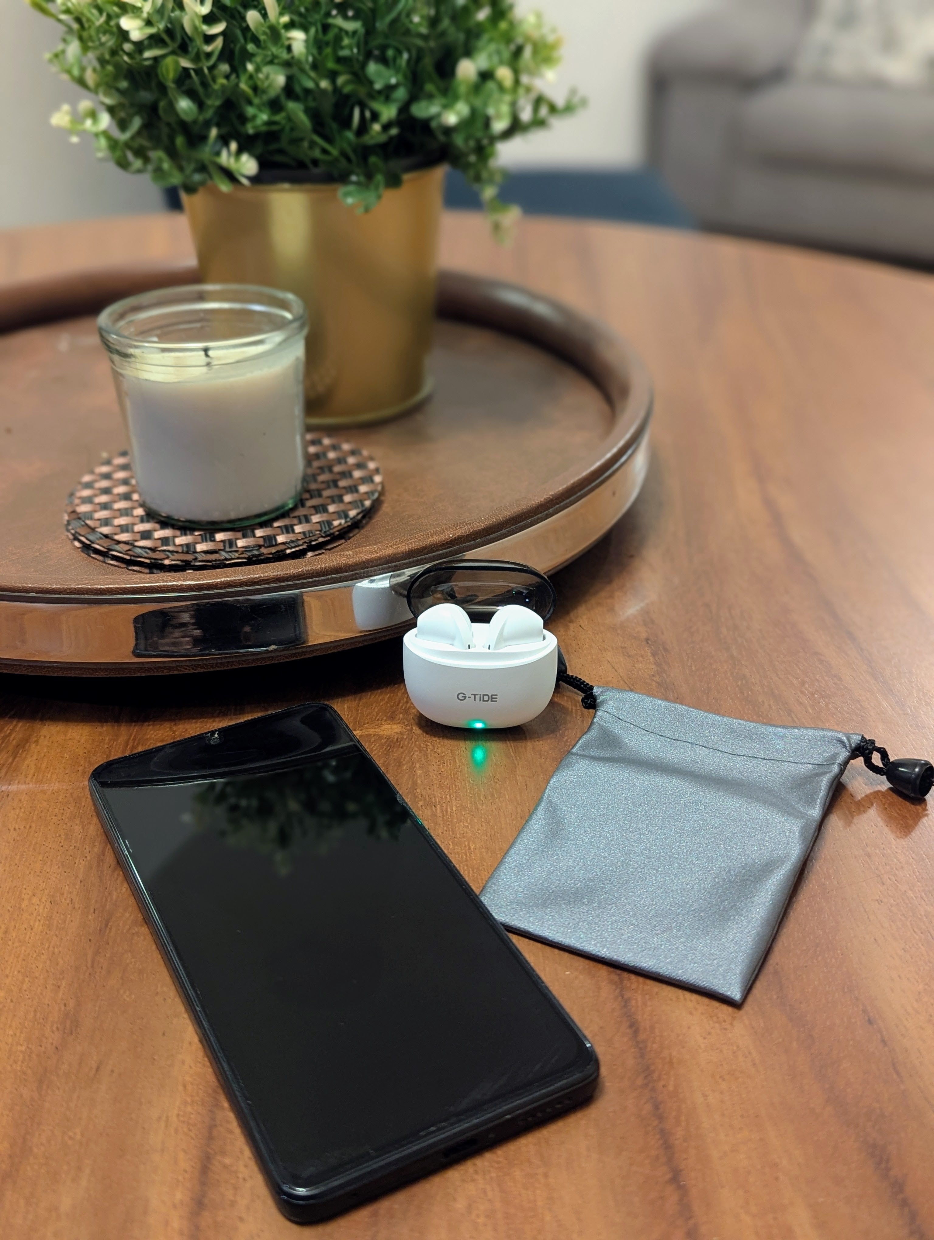 Audífonos Bluetooth Cancelación de Ruido Sport 25mAh + estuche 300mAh IPX4 G-TIDE L21