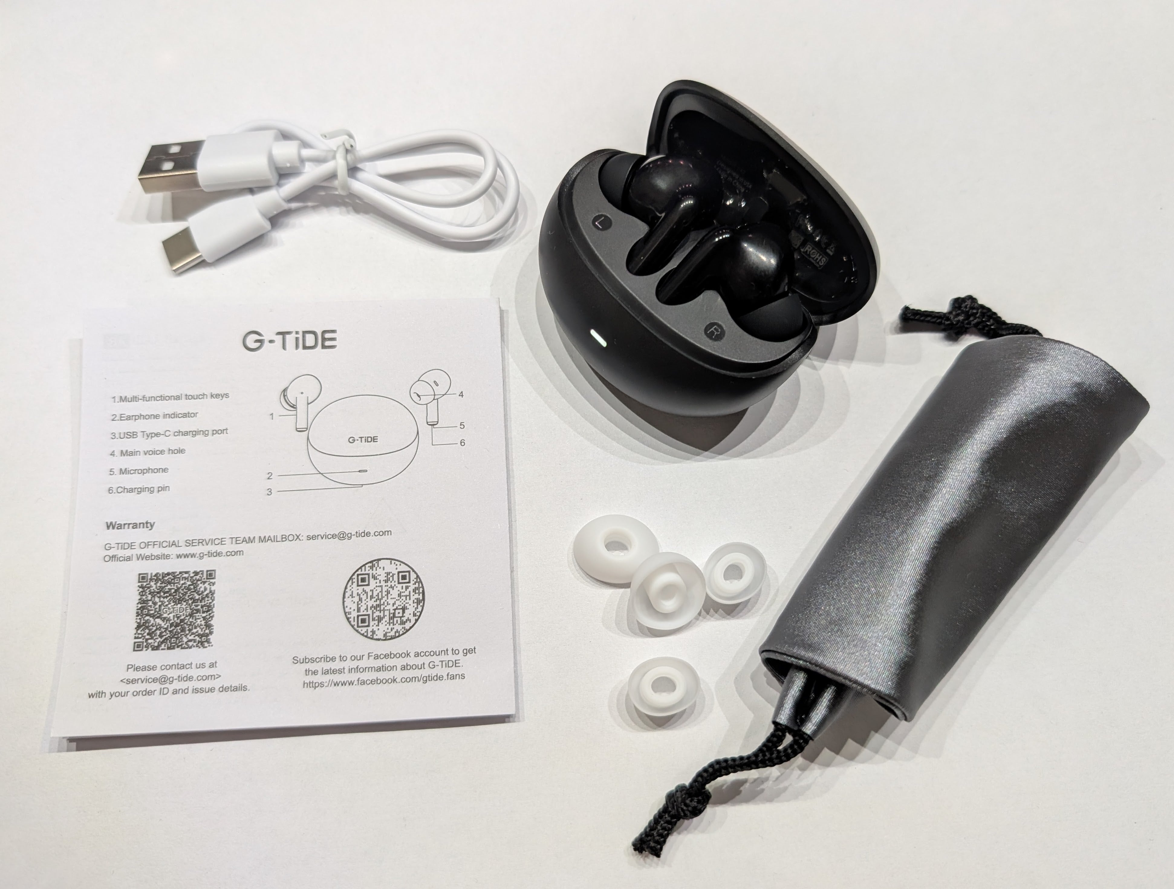 Audífonos L42 Cancelación Ruido  Audífonos 30mAh / Estuche 300mAh IPX4 G-TIDE