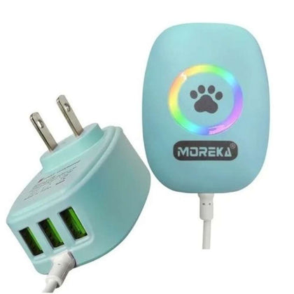 Cargador Moreka M-260,  3.1 A, Cable Tipo micro USB