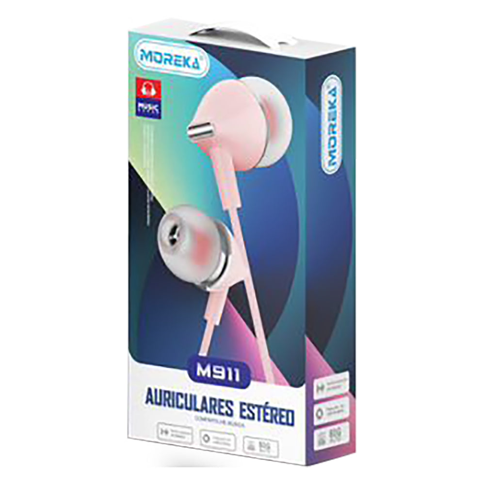Audifonos Moreka M-916, Alámbricos, Manos Libres, 3.5mm