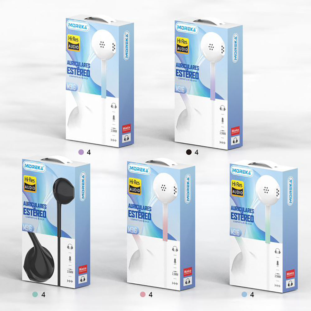 Audifonos Moreka M-916, Alámbricos, Manos Libres, 3.5mm