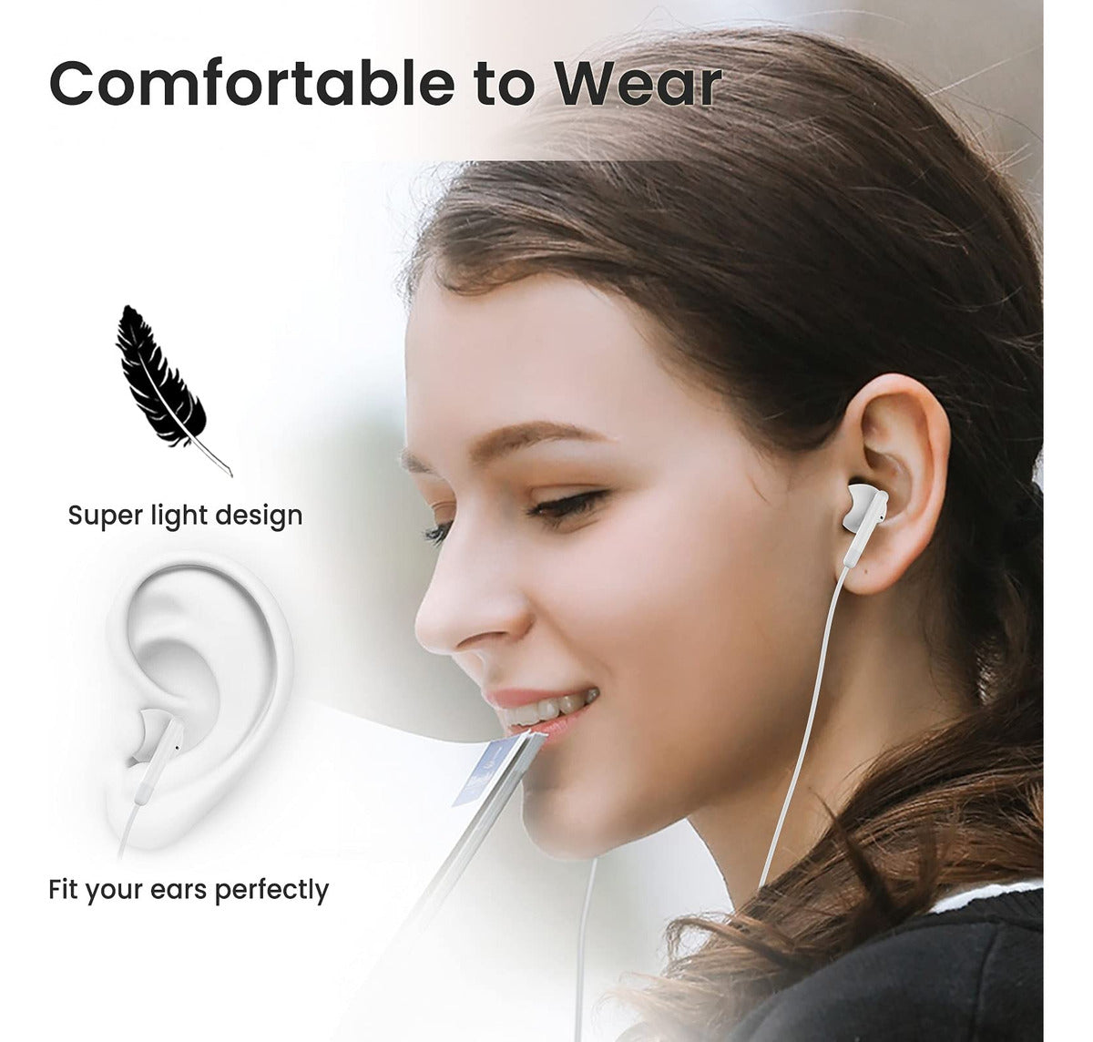 Audífonos Moreka M-918 Alámbricos Manos Libres conector tipo C Micrófono integrado