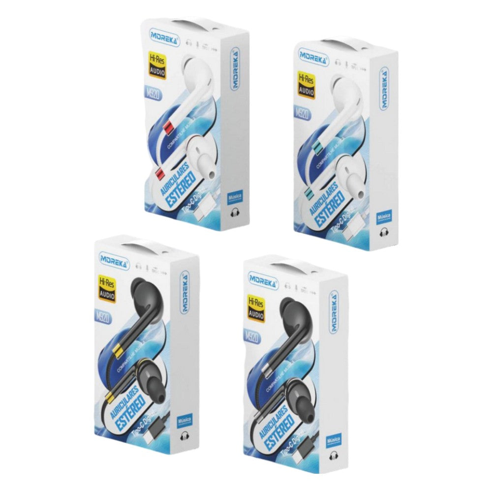 Audifonos Moreka M-920 Alámbricos Manos Libres conector tipo C