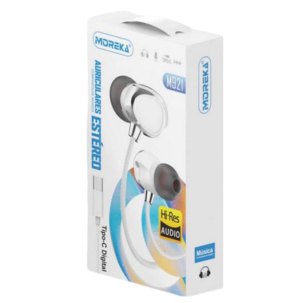 Audifonos Moreka M-921 Alámbricos Manos Libres conector tipo C