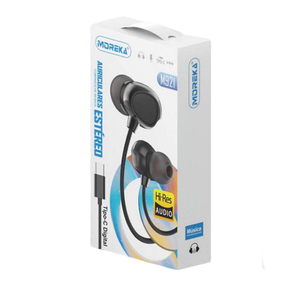 Audifonos Moreka M-921 Alámbricos Manos Libres conector tipo C