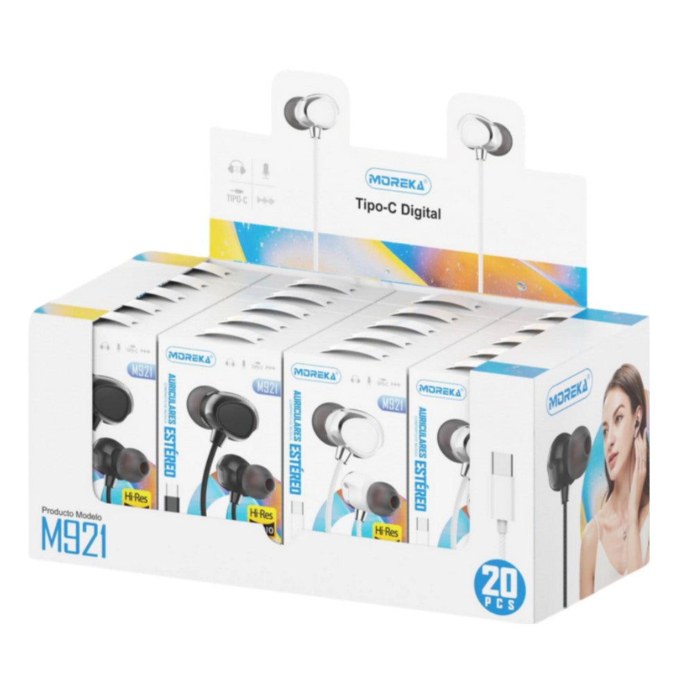 Audifonos Moreka M-921 Alámbricos Manos Libres conector tipo C
