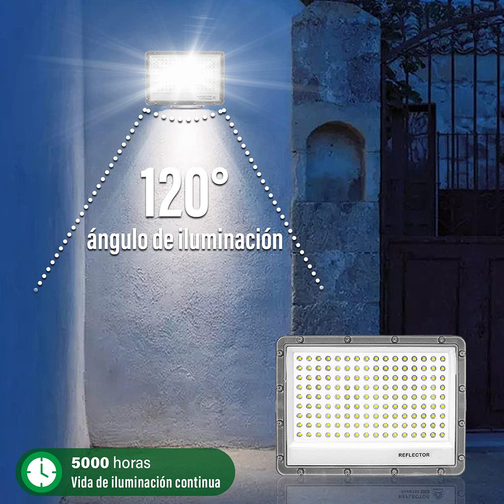 Reflector Solar 100W 6500mAh con Panel solares para intemperie IP67 MOR-100G