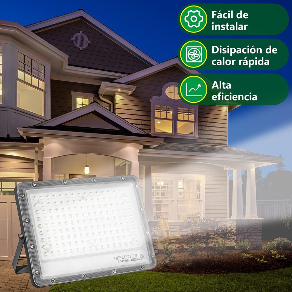 Reflector Solar 100W 6500mAh con Panel solares para intemperie IP67 MOR-100G